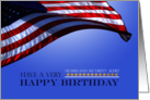 Homeland Security Agent Birthday Alert Patriotic American Flag Stars card