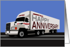 Trucker Happy Anniversary Personalized Semi card