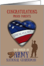 Congrats Parents of Army National Guardsman Patriotic Pride card