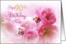 Nan 90th Birthday Soft Pink Blossoms Photo Art card