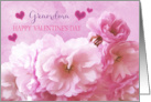 Grandma Love and Gratitude Valentine’s Day Pink Cherry Blossom card