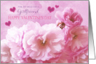 Girlfriend Love Valentine’s Day Pink Cherry Blossom Floral card