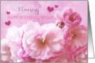 Nanny Mothering Sunday Love and Gratitude Pink Cherry Blossoms card