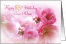 85th Birthday for Mom Pink Cherry Blossom Romantic card
