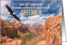 Congratulations 10th Anniversary U S Citizenship Zion Utah Eagle card