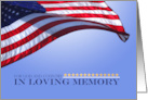 Announcement Military Death Funeral Honors God and Country US Flag card