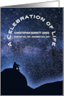 Celebration of Life Celestial Stars Silhouette Custom Name card