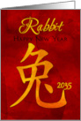 Chinese New Year Rabbit 2035 Red Yellow Black Business or Personal card