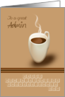 Administrative Professionals Day Steaming Hot Coffee and Keyboard card