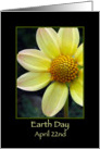 Yellow Flower Earth Day April 22nd Black Classic Border card