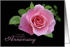 Happy Wedding Anniversary Romantic Pink Rose card