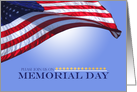 Memorial Day Patriotic Invitation American Flag Proudly Waving card