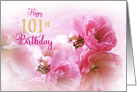 Happy 101st Birthday Soft Cherry Blossoms Photo Art card