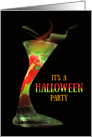 Halloween Party Invitation with Witches Brew Cocktail card