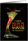 Halloween Humor Witches Brew in Crooked Glass card