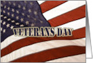 Veterans Day American Flag with Antique Aged Look card