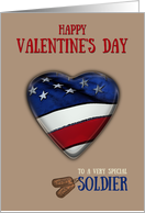 Patriotic Valentine’s Day for Soldier USA Hero card