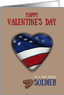 Patriotic Valentine’s Day for Soldier USA Hero card