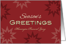 Business Season’s Greetings Elegant Customizable Christmas Holiday card
