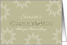 Business Season’s Greetings Customizable Company Name card