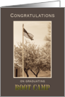 Boot Camp Graduation Congratulations American Flag Vintage Look card