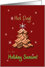 Christmas Business Hot Dog Tree with Star Happy Holidays card