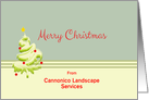 Lawn Care Business Merry Christmas Tree card