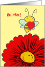 Valentine’s Day Cute Marry Me Proposal Bee with Heart Bee Mine card