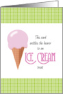 Summer Camp Thinking of You Ice Cream Cone card