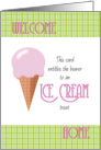 Summer Camp Welcome Home Ice Cream Cone card