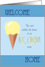 Summer Camp Welcome Home Ice Cream Cone card