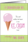 Congratulations Big Sister entitles bearer to Ice Cream card