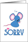 Sorry Blue Without You Sad Lonely Mouse card