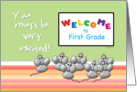 Welcome to 1st Grade from Teacher Cute Mice and SMART Board card