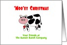 Farming Business Christmas Cow Humor Customizable Text card