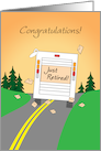 Congratulations Mail Carrier Retirement Mail Truck Just Retired! card