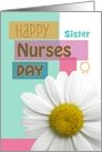 Nurses Day Sister Daisy Scrapbook Modern Custom Text card