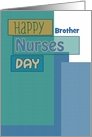 Nurses Day Brother Blue Green Scrapbook Modern Custom Text card