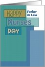 Nurses Day Father in Law Blue Green Scrapbook Modern Custom Text card