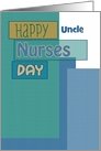 Nurses Day Uncle Blue Green Scrapbook Modern Custom Text card