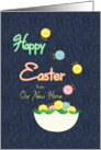 Happy Easter from our New Home Tumbling Chicks in Egg Denim Look card