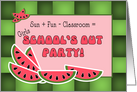 School’s Out Party Invitation Girls Watermelon card