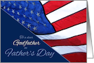 Godfather Happy Father’s Day Patriotic with American Flag card