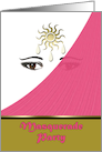 Masquerade Party Invitation India Influence Woman’s Eyes Pink Veil card
