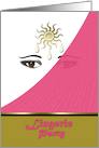 Lingerie Party Invitation India Influence Woman’s Eyes Pink Veil card