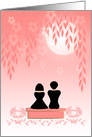 Chinese Moon Festival Lovers and Bright Moon card