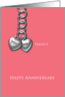 Wedding Anniversary for Spouse Silver Hearts You and Me Digital Art card
