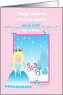 Customizable 1st Birthday Party Invitation Winter Wonderland Princess card
