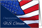 Congratulations US Citizenship US Flag Card