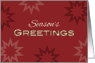Season’s Greetings Classic Elegant Business for Christmas Season card